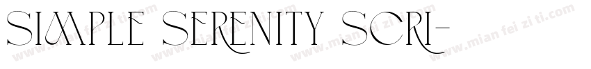 Simple Serenity Scri字体转换